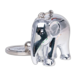 Elephant Parade Keychain – Chrome Silver