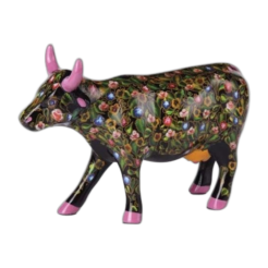CowParade - FLower Power Cow (Medium Ceramic)