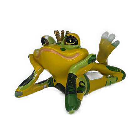 Art24 Design - Frog Prince in green laying down