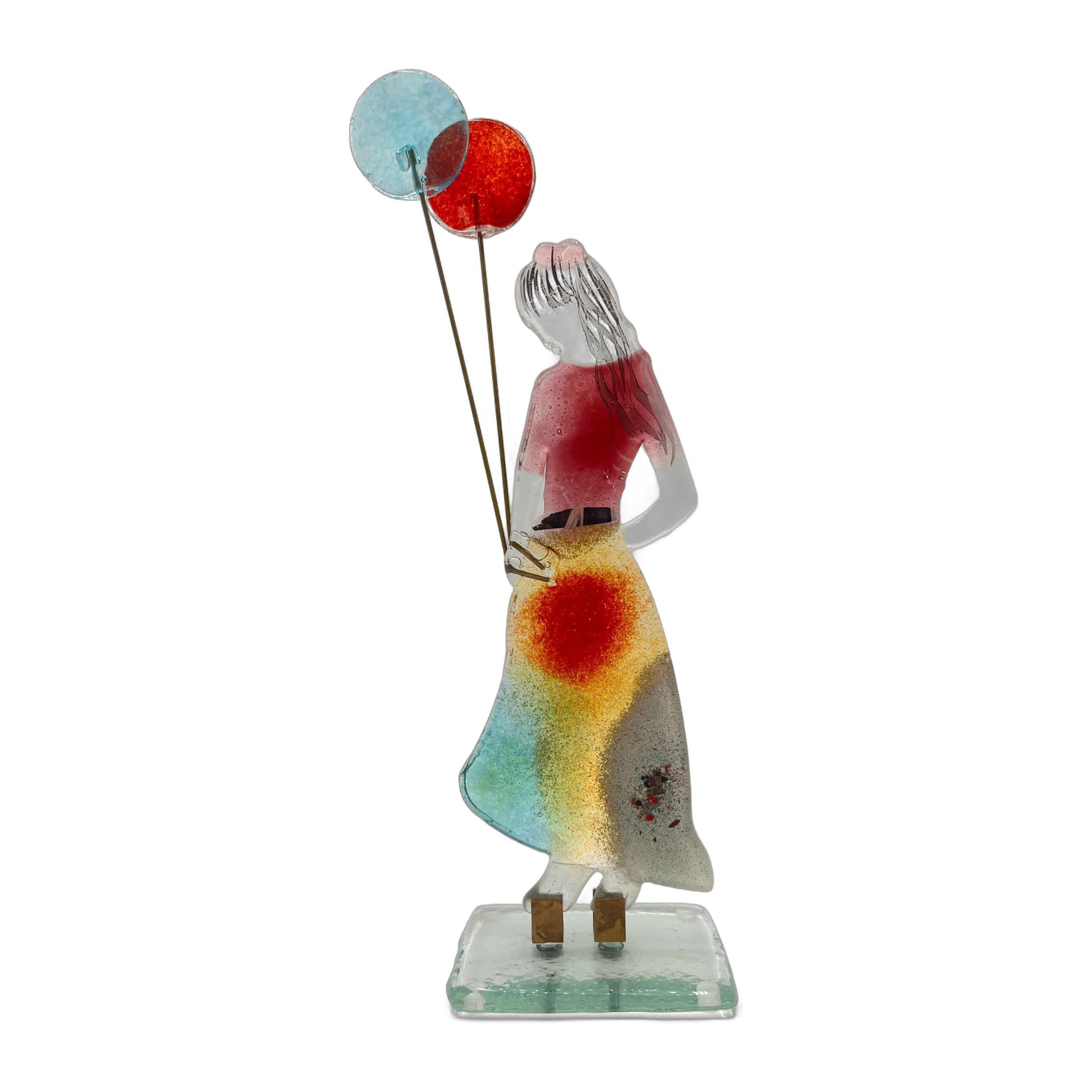 GaDecoGlass - Glass Girl with Balloon – Ritmo
