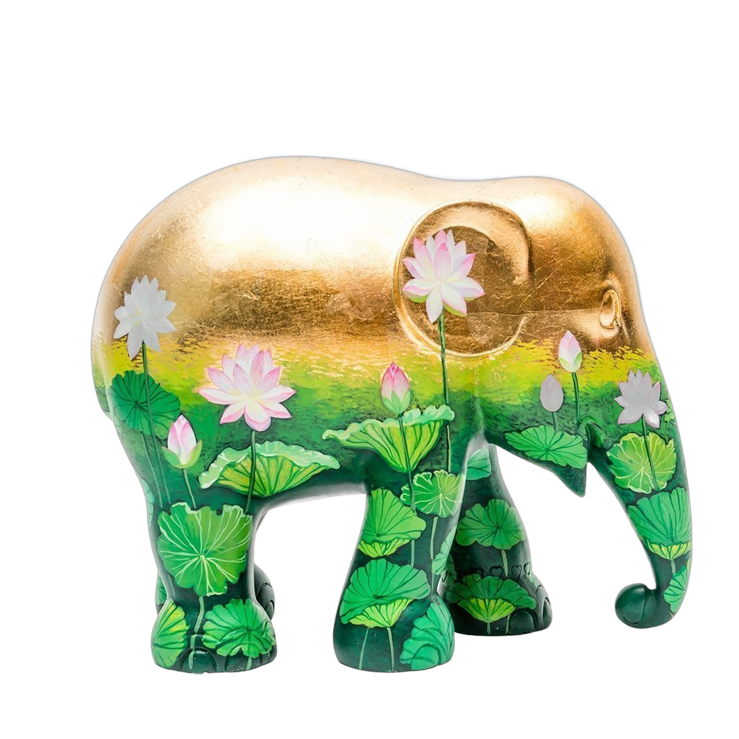 Elephant Parade - Golden Lotus 10cm