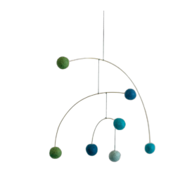 Hanging Art – Felt Balls (Blue/Green)