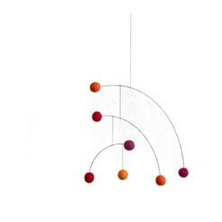 Hanging Art – Felt Balls (Red)