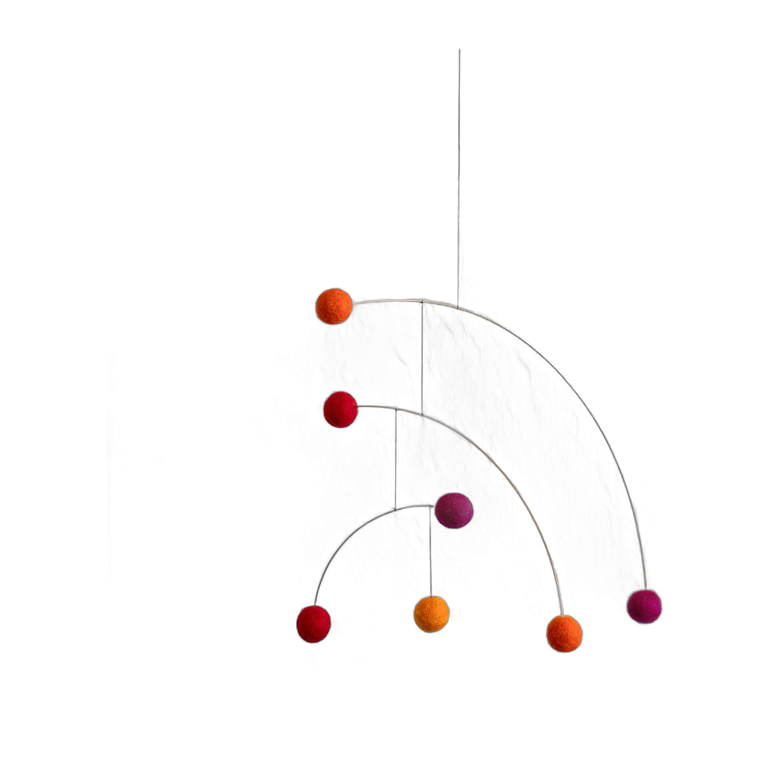 Hanging Art – Felt Balls (Red)