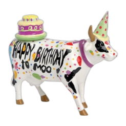 CowParade - Happy Birthday To Moo! (medium ceramic)
