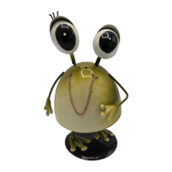 Happy green frog (on spring)