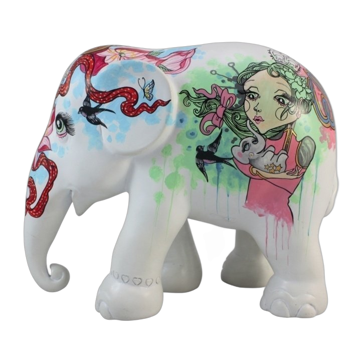 Elephant Parade - He Who Walks with Silver 15cm