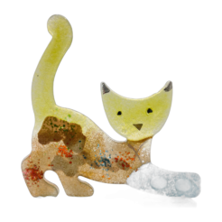 GaDecoGlass - Lying Cat Large – Hydra Lime