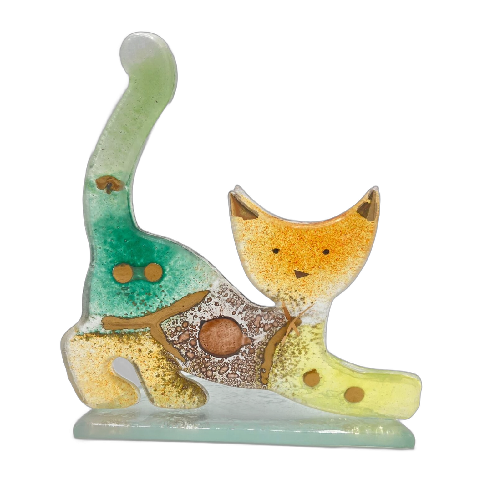 GaDecoGlass - Lying Cat Small – Autumn