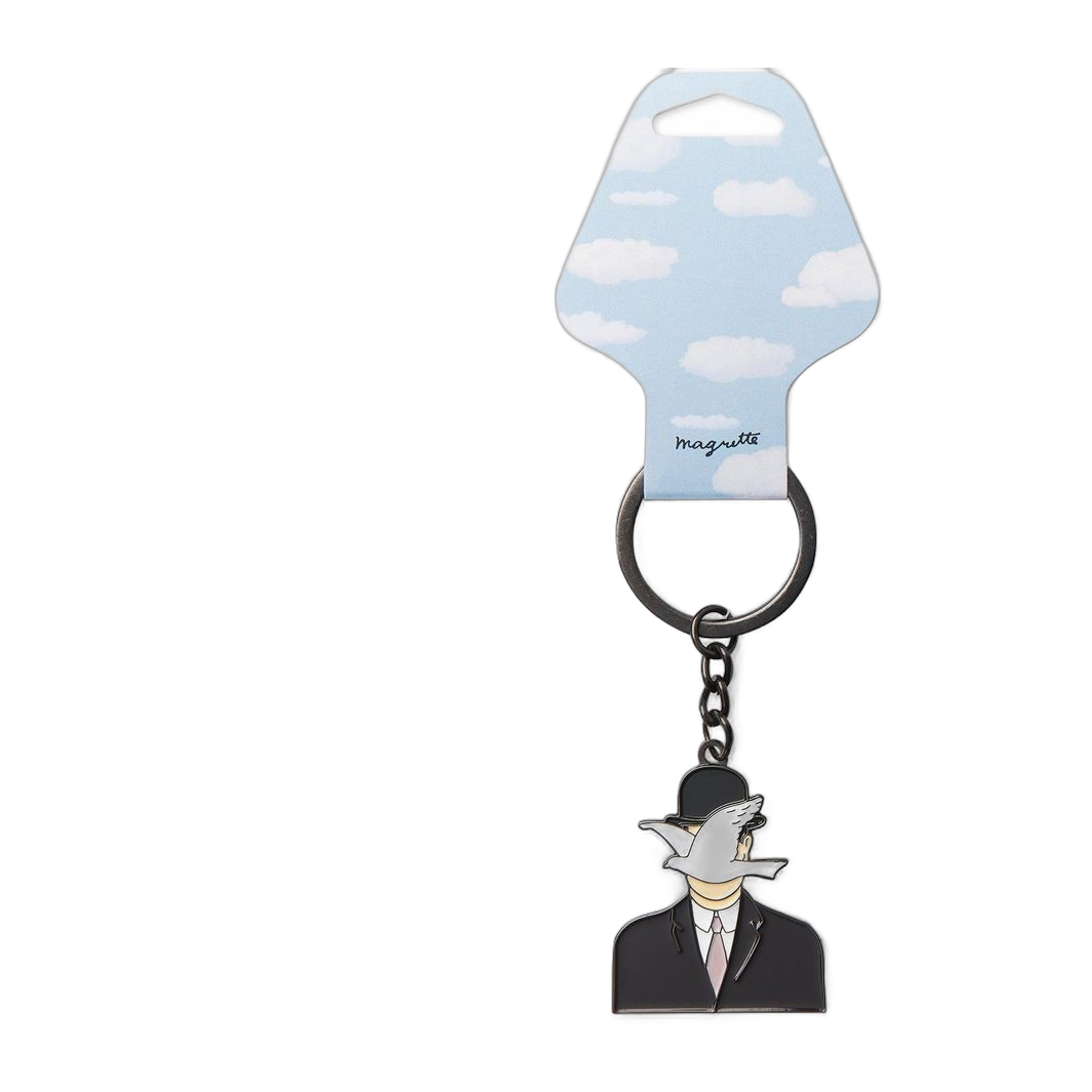 Magritte – L’homme au chapeau Melon Keychain