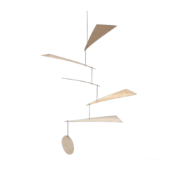 Mobile leaves, a wooden hanging decoration for inner peace (60×60)