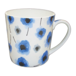 Mug with Blue Poppies