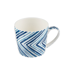 Mug with blue stripes