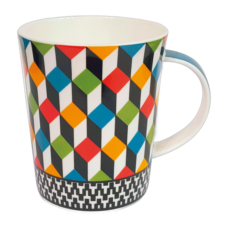 Mug with Colorful Cubes