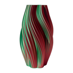 Multicolor Vase “Hot Ice Cream” (green/red) 20cm