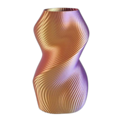Multicolor Vase “Siluet” (purple/gold/red) 20cm