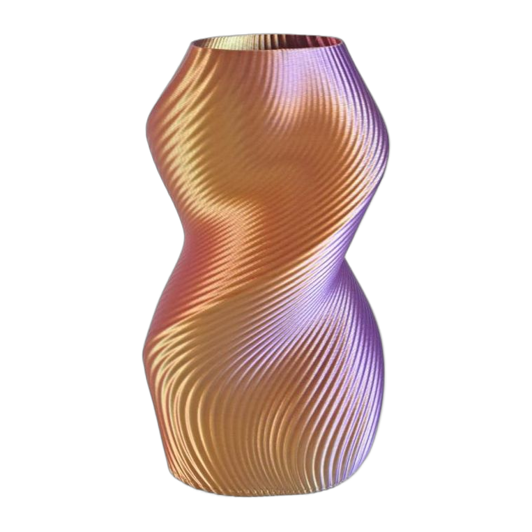 Multicolor Vase “Siluet” (purple/gold/red) 25cm