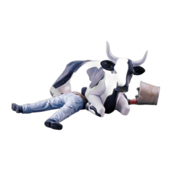 Ni Mu – Cow Sitting on Man (medium resin)