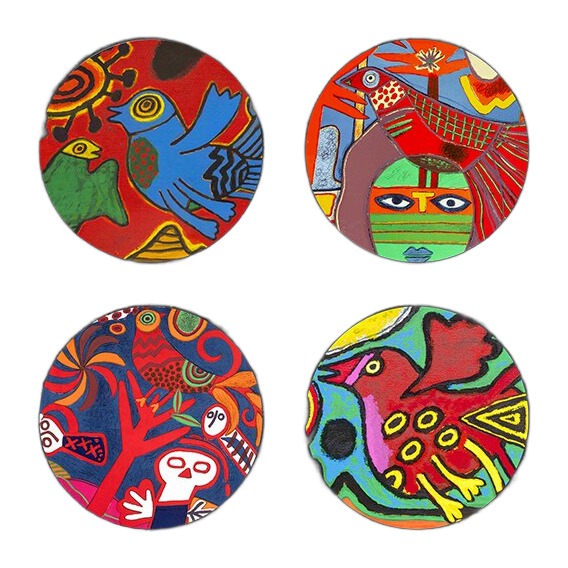 Onderzetters Corneille vogels (coasters)