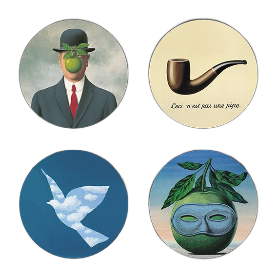 Onderzetters Magritte (coasters)