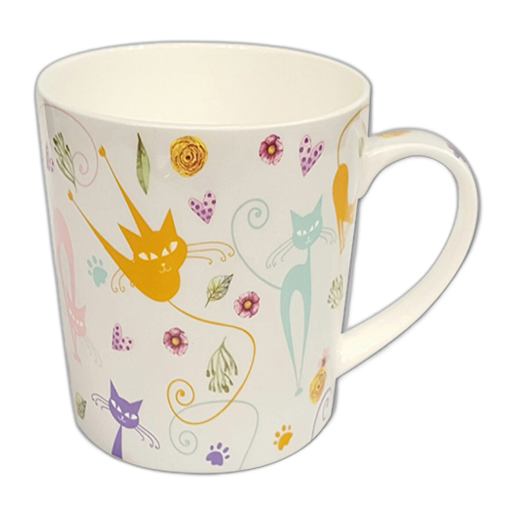 Retro Mug with Cats