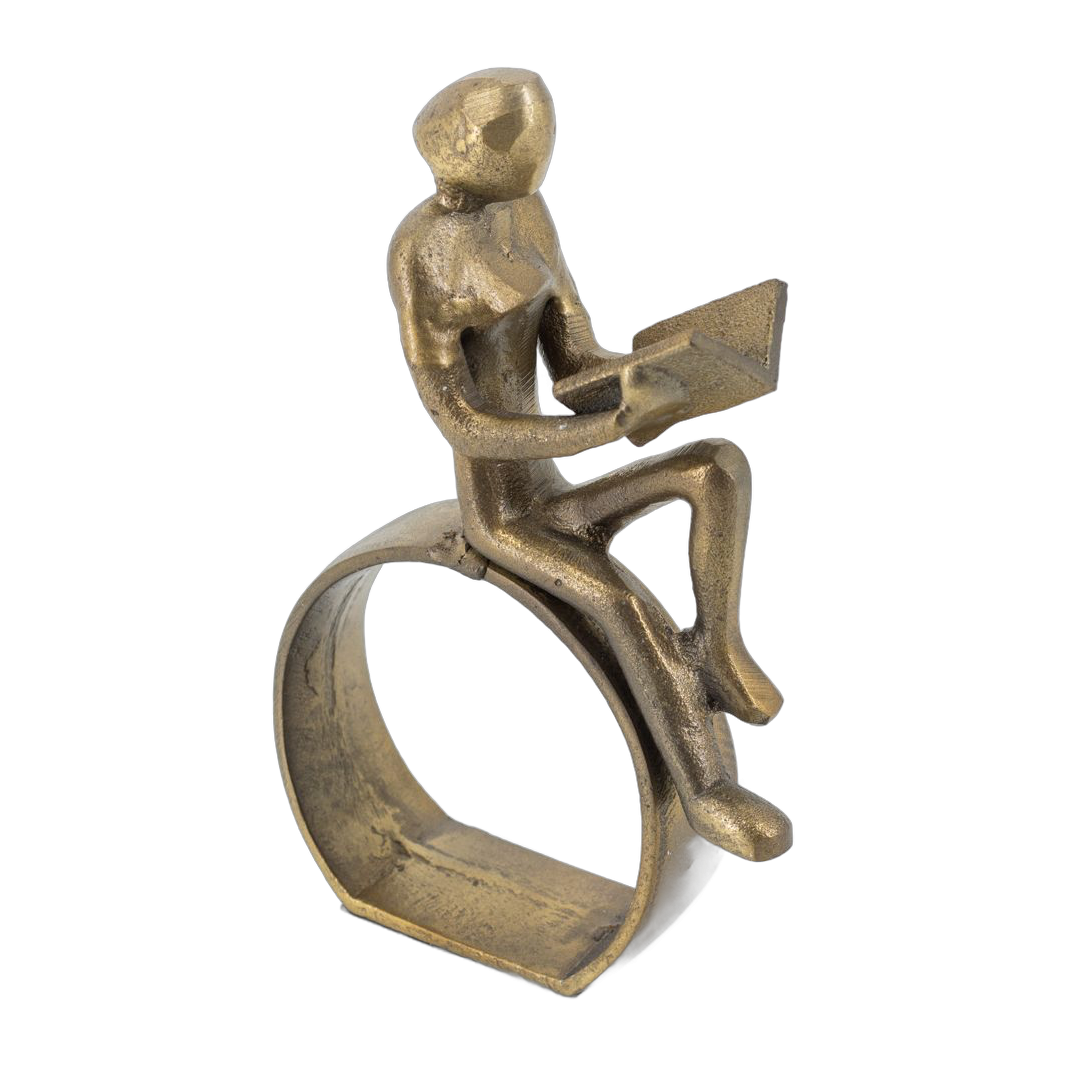 Sitting Reader Gold