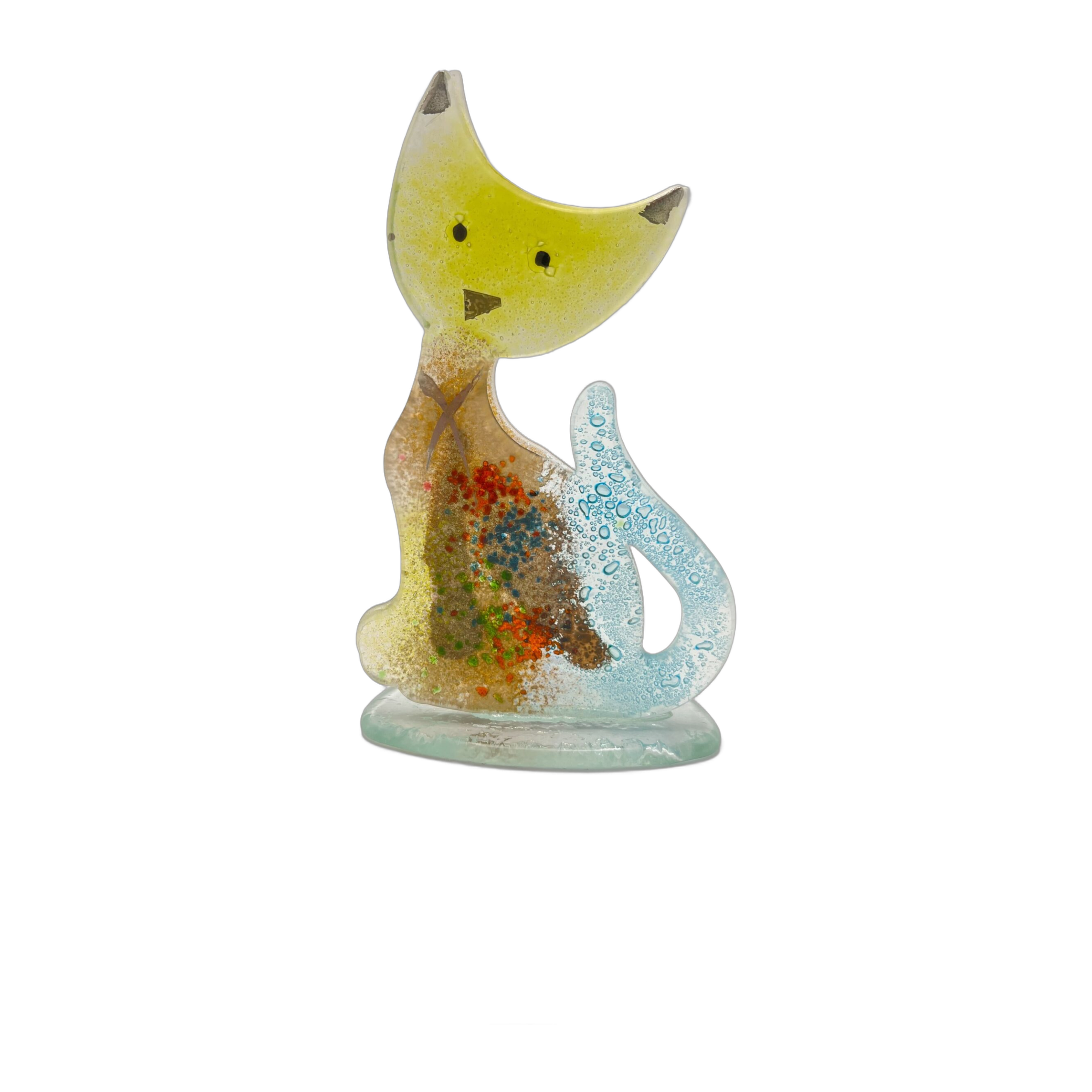 GaDecoGlass - Standing Cat Medium – Hydra Lime