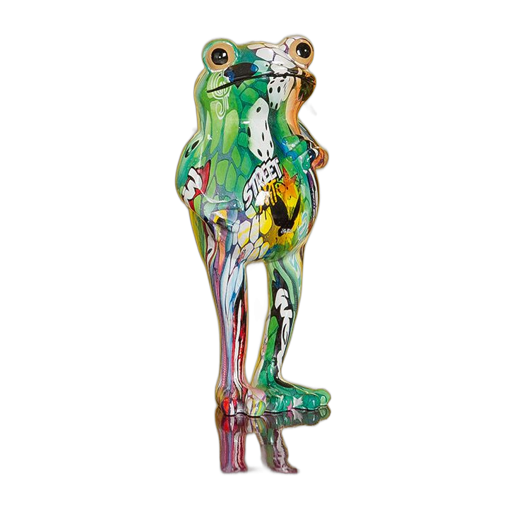 “Street Art” Frog Figurine (hand on belly)