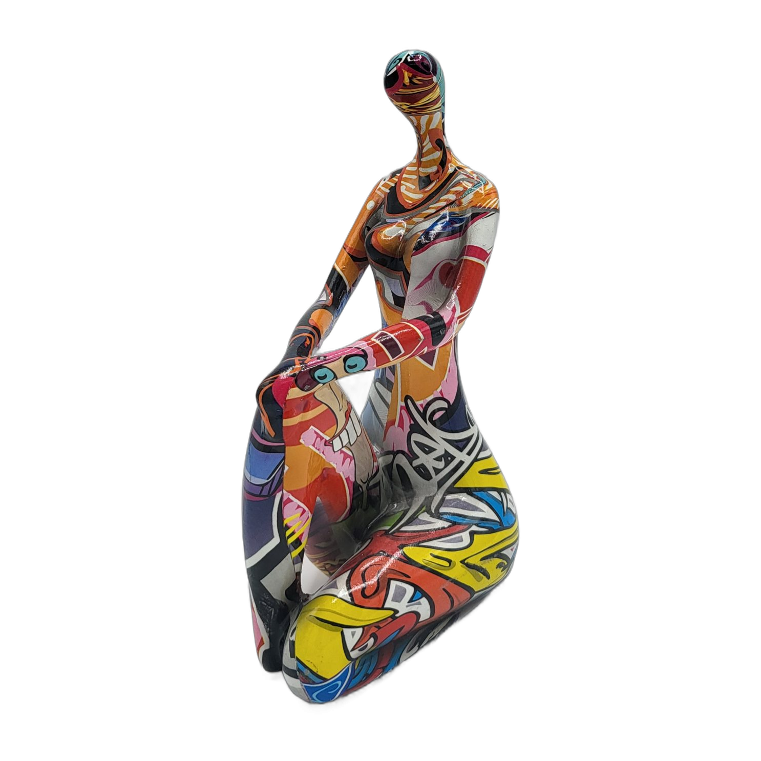 “Street Art” Vrouw (knie omhoog) versie 1
