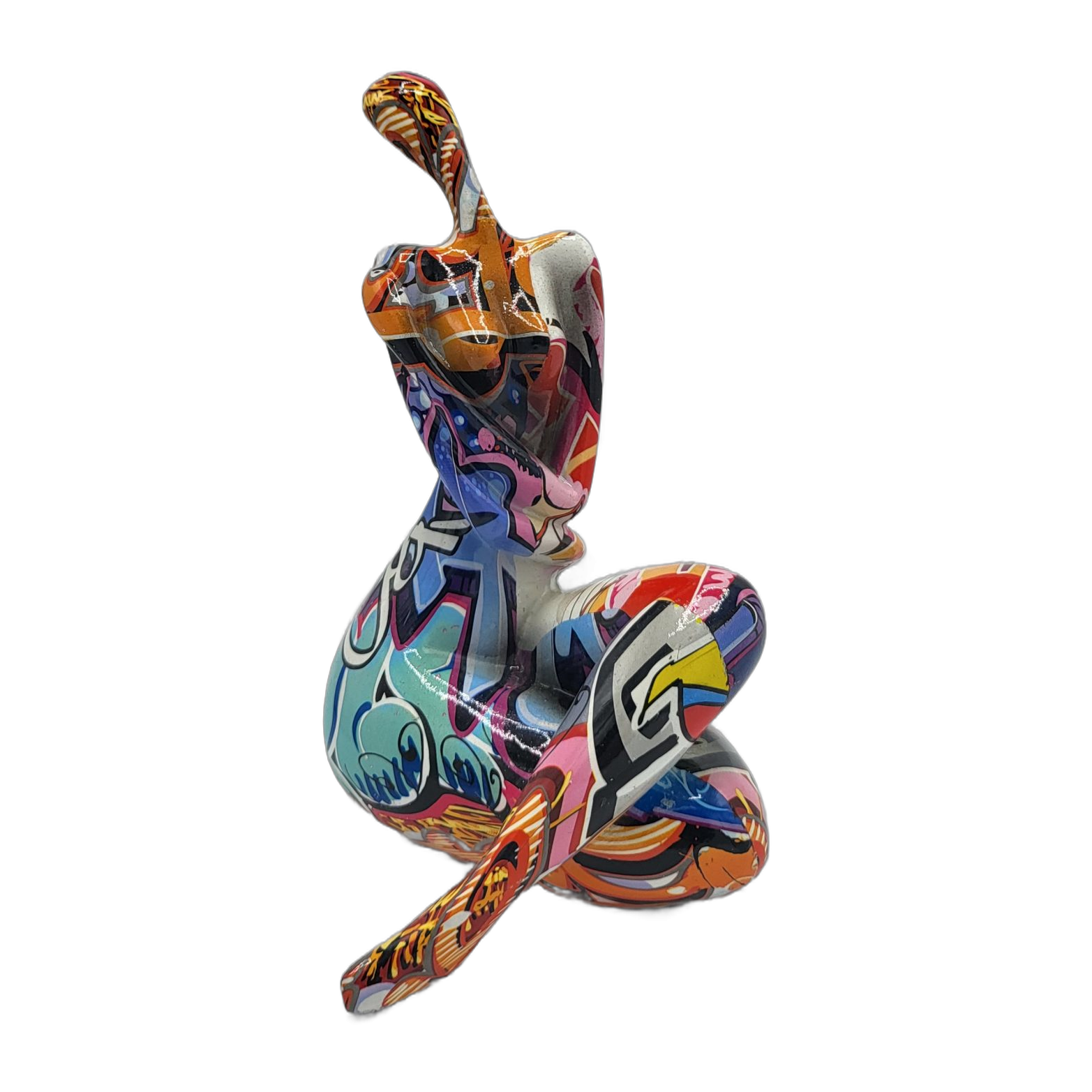 “Street Art” Woman (leg left-over-right) version 1