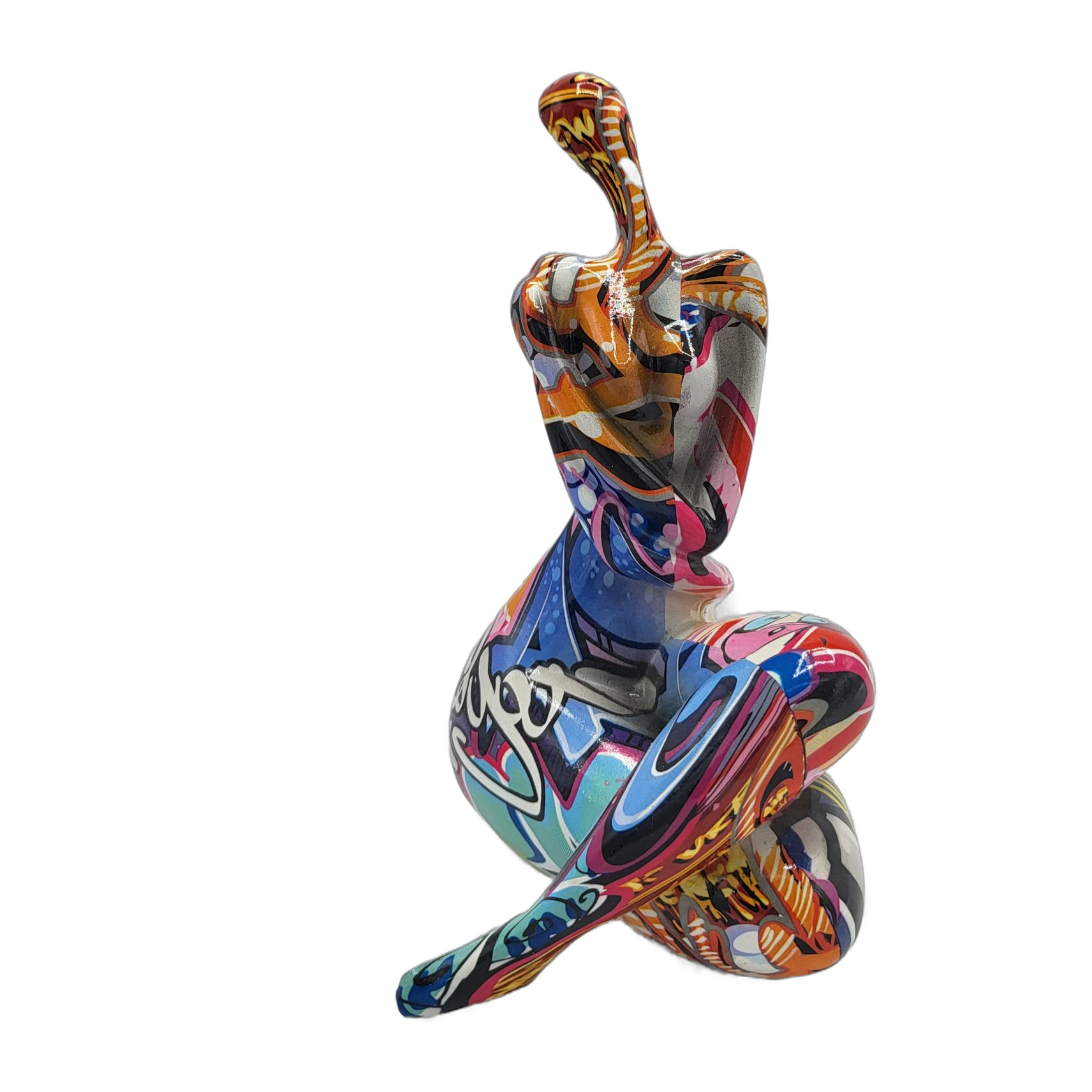 “Street Art” Woman (leg left-over-right) version 2