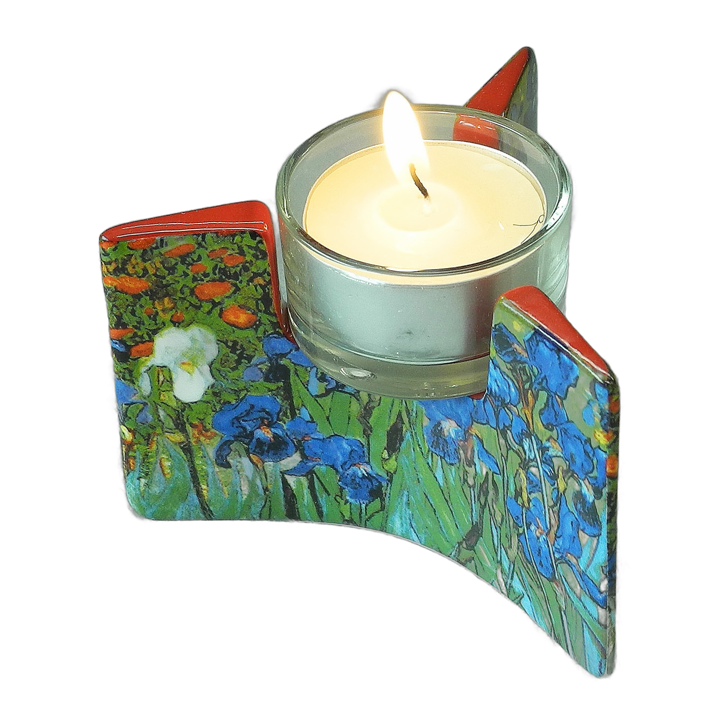 Tealight holder “Irises” van Gogh