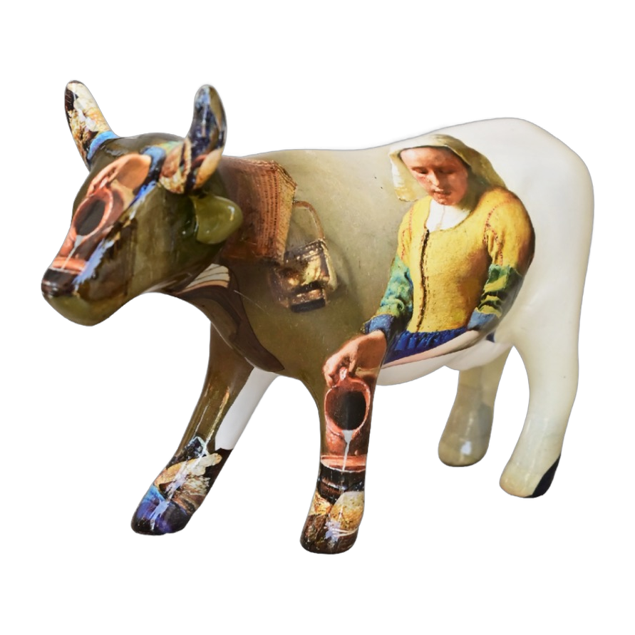 CowParade - Vermeer Cow (medium ceramic)