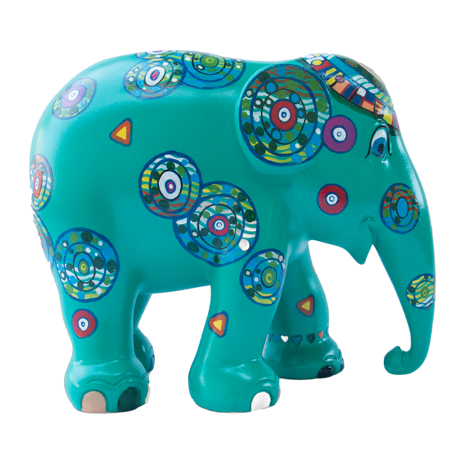 Elephant Parade - Walking Trough Green Town 20cm