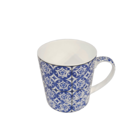 White/blue mug