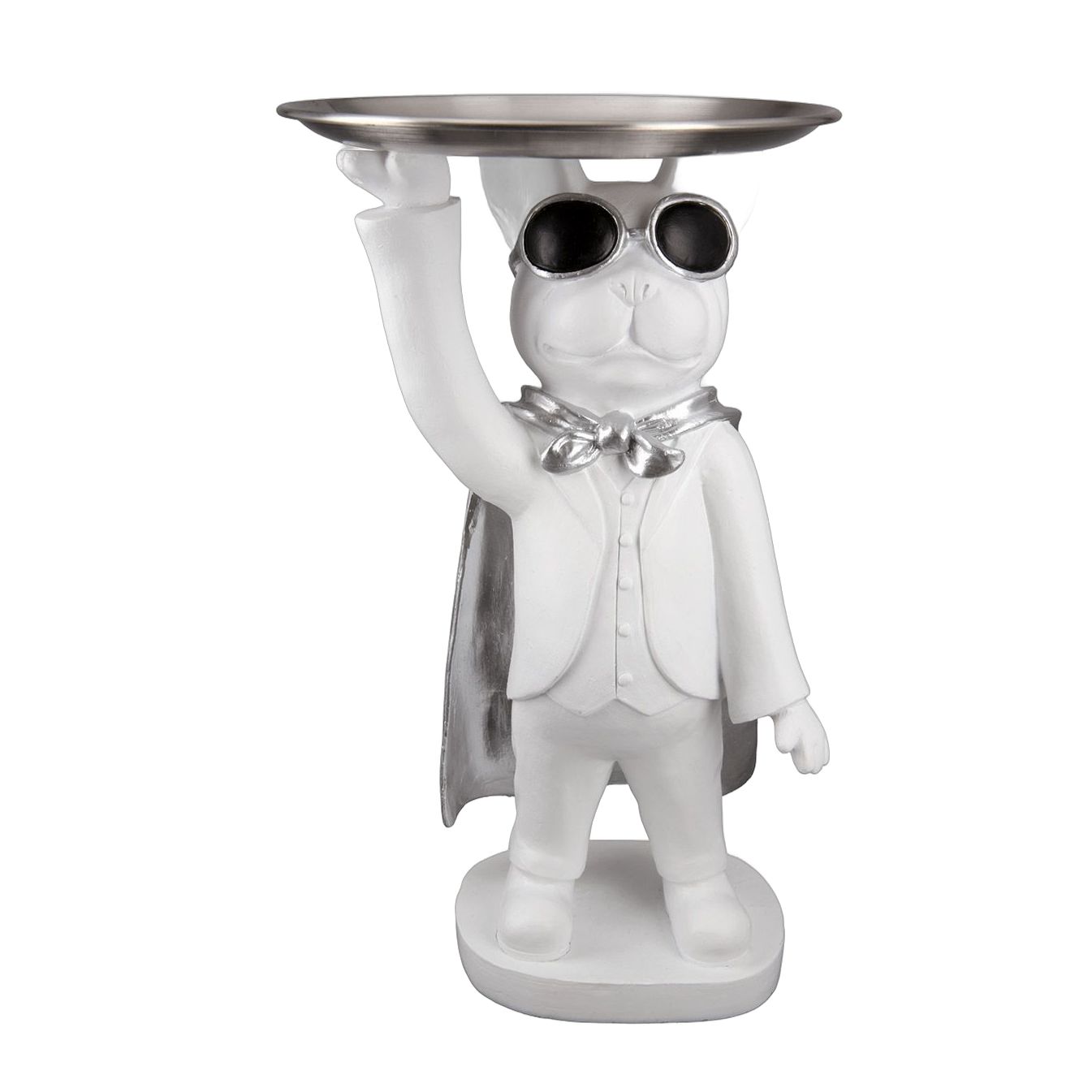 White Dog Figurine “Hero Dog” with bowl