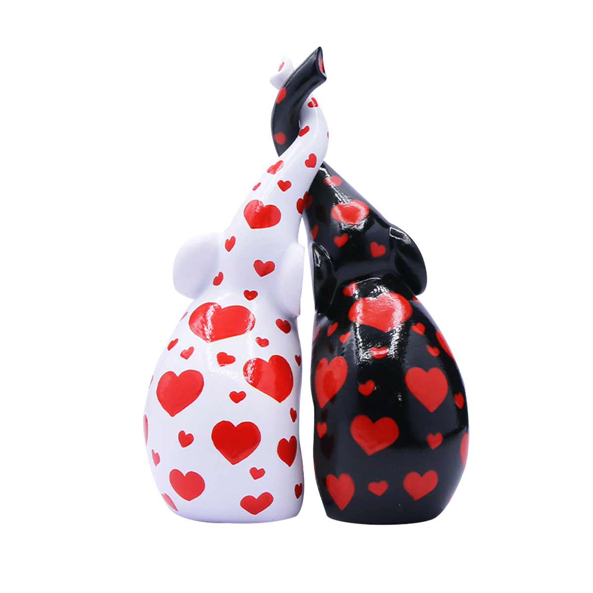 ONE Black & White Elephant with Red Heart – back